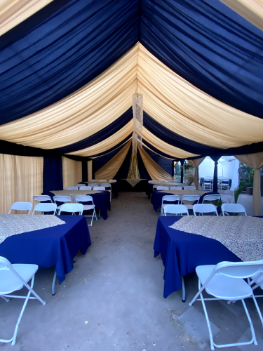 Dark Blue Tent Setup 1