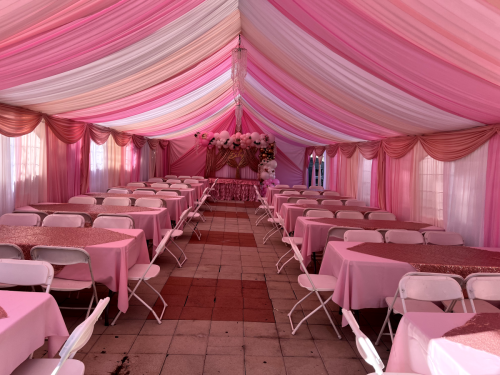 Pink Tent Setup