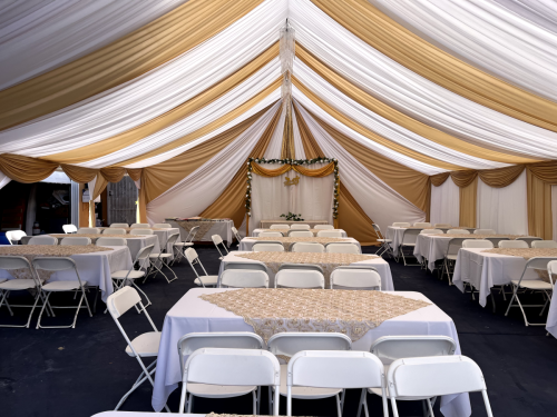 Gold Tent Setup