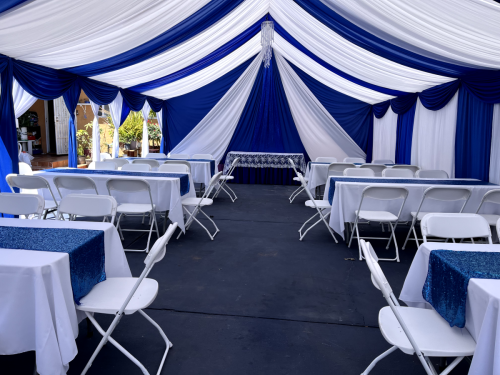 Dark Blue Tent Setup 2